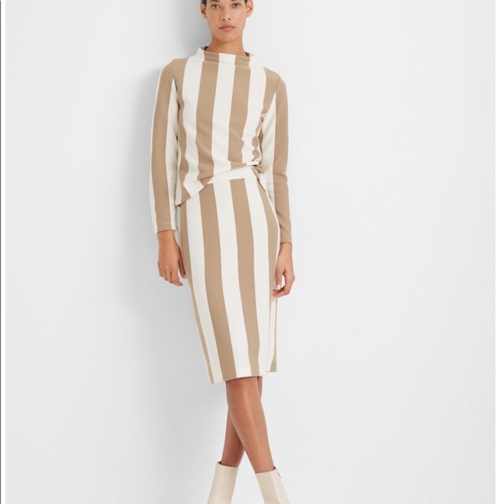 COPY - Club Monaco Striped Pencil Skirt & Sweater Set